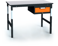 Pracovní stůl alsor UNI - deska - podvěsný kontejner 681 - 1037 x 1200 x 700